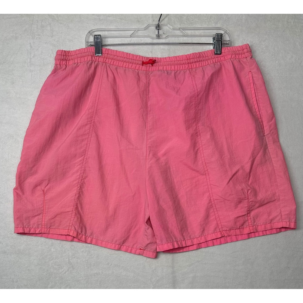 VTG Pro Spirit Pink Nylon Water Repellent ‎ Shorts Men's Size L Elastic Waist